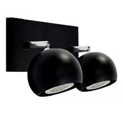 APLIQUE GOL NEGRO 2 LUCES GU10