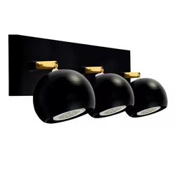 APLIQUE GOL NEGRO 3 LUCES GU10