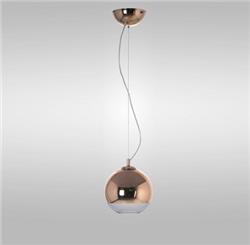 COLGANTE GLOBLE S CRISTAL 2/3 COBRE ESPEJADO E27 18CM DE DIAMETRO