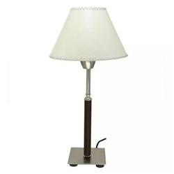 LAMPARA DE MESA CANO PLATIL CON PANTALLA CONICA BLANCA 1 LUZ E27