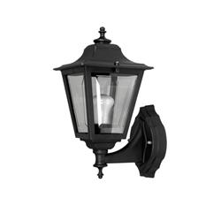 FAROL SIENA NEGRO CON SOPORTE INFERIOR E27 IP44 
