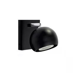 APLIQUE GOL NEGRO 1 LUZ CON INTERRUPTOR GU10 