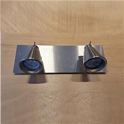 APLIQUE 2 LUCES CABEZAL 1001 + BASE SLIM NIQUEL GU10