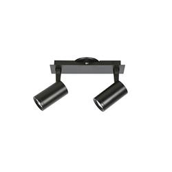 APLIQUE TEMPANO NEGRO 2 LUCES GU10 