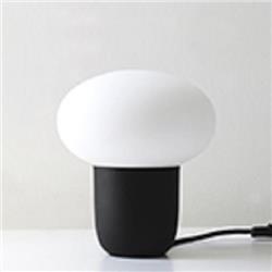 LAMPARA DE MESA LUMUNA M64 NEGRA CON TULIPA DE VIDRIO OPAL SATINADA E27