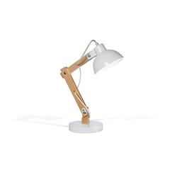 LAMPARA DE MESA ARLON MADERA BLANCO E27