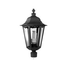 CABEZAL FAROL VENEZIA PARA COLUMNA 1 LUZ NEGRO E-27 IP44