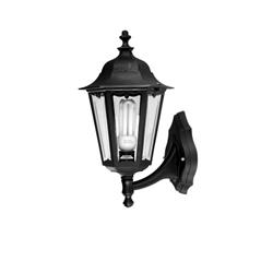 FAROL VENEZIA CON SOPORTE INFERIOR NEGRO E27 IP44 430MM ALTO X 280MM PROFUNDIDAD