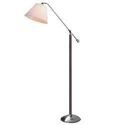 LAMPARA DE PIE FORTUNATA NIQUEL CON PANTALLA 1 LUZ E27 