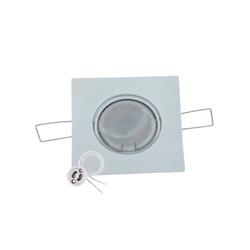 EMBUTIDO POLICARBONATO CUADRADO BLANCO MATE GU10 94MM X 94MM