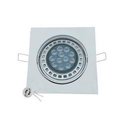 EMBUTIDO POLICARBONATO CUADRADO BLANCO MATE AR111 158MM X 158MM