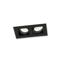 EMBUTIDO TETRIS RECTANGULAR NEGRO 2 LUCES AR111
