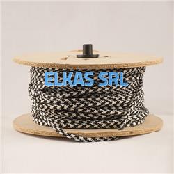 MTS.CABLE TEXTIL BLANCO/NEGRO