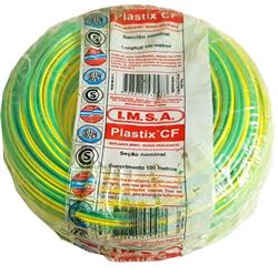 MTS.CABLE PLASTIX 1 MM VERDE/AMARILLO