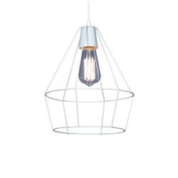 COLGANTE CARDALES JAULA DIAMANTE BLANCO E27 