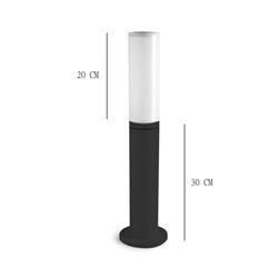 MINI FAROLA MF-50/20 NEGRA ALTURA TOTAL 50CM IP54 