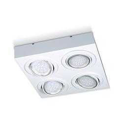 PLAFON LAGUNA CUADRADO BLANCO 4LUCES AR111