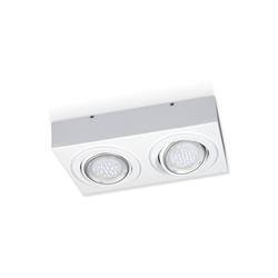 PLAFON LAGUNA RECTANGULAR BLANCO 2LUCES GU10