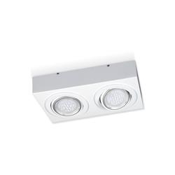 PLAFON LAGUNA RECTANGULAR BLANCO 2LUCES AR111