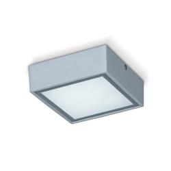 PLAFON CUADRADO 2830 ALUMINIO NEGRO 2 LUCES G9 IP44