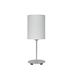 LAMPARA DE MESA ACERO 42CM PANTALLA BLANCO