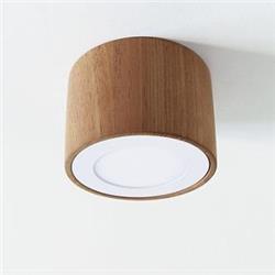 PLAFON MOYO A13 MADERA MACIZA CEDRO CON PANEL LED 6W CÁLIDO