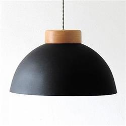 COLGANTE MOSCU TK38 NEGRO CON DETALLE EN MADERA HA