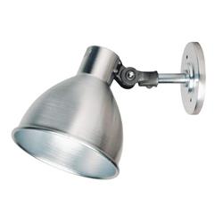 APLIQUE K.R.A. 100 ALUMINIO BRILLANTE 1 LUZ E27 CON BASE 9CM DIAMETRO