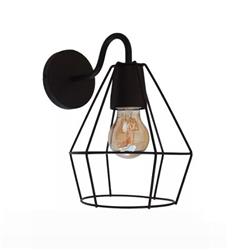 APLIQUE CARDALES JAULA DIAMANTE MINI NEGRO E27 