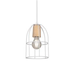 COLGANTE CARDALES JAULA AVIAR MINI BLANCO E27