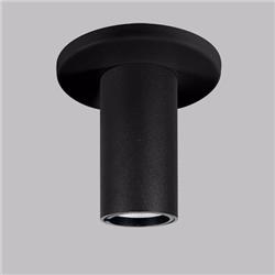 PLAFON 8019 NEGRO CON BASE 1 LUZ GU10 58MM DIAMETRO X 100MM ALTO