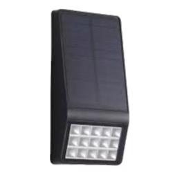 APLIQUE SOLAR KASIUS NEGRO 2W 200LM 5000K IP65 8CM X 15.5CM