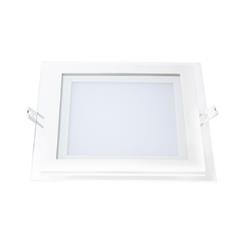 EMBUTIDO CUADRADO BLANCO CON VIDRIO LED 18W 2700K 1350LM 200x200MM