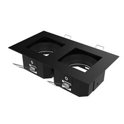 EMBUTIDO E4111-D 2 LUCES CON MOVIMIENTO NEGRO ANTIDESLUMBRANTE GU10