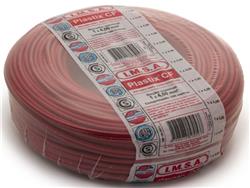 MTS.CABLE PLASTIX 4 MM ROJO