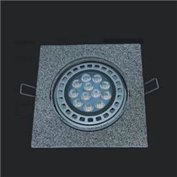 EMBUTIDO POLICARBONATO CUADRADO PIEDRA GRIS AR111 158MM X 158MM
