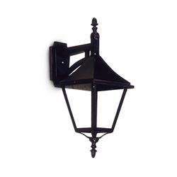 FAROL 80/A ALUMINIO NEGRO CON BRAZO INVERTIDO E27 IP23 320X700MM