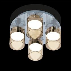 PLAFON AMBERES LED 4 LUCES 5W COGNAC