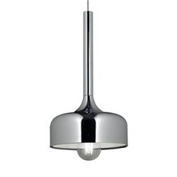COLGANTE GINEBRA CROMO 1 LUZ E27 19,5CM DIAMETRO X 37CM ALTURA