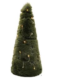 ARBOL PIEL CON LUZ VERDE 15CM DIAMETRO X 32CM DE ALTO