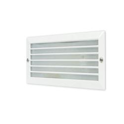 EMBUTIDO PARED INTRO ALUMINIO BLANCO CON REJA E27 IP44