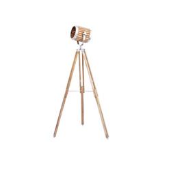 LAMPARA DE PIE SPOT LIGHT ALUMINIO Y MADERA E27