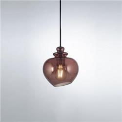 COLGANTE GEMA VIDRIO COBRE TRASLUCIDO E27 18.3CM DIAMETRO