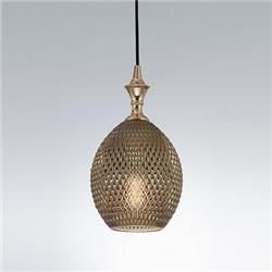 COLGANTE INDIAN DIAMANTADO TRASLUCIDO ORO E27 