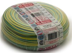 MTS.CABLE PLASTIX 4 MM VERDE/AMARILLO