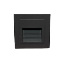 EMBUTIDO PARED CAM NEGRO LED 3W CALIDO 8.5CM X 8.5CM X 4CM  IP54