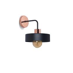 APLIQUE BALCARCE CHAPA 1LUZ NEGRO-COBRE E27