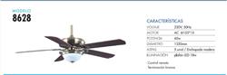 VENTILADOR TECHO BRONCE PALA-ENCHAP/MAD.PLAF.TERM/BCE.M-8628