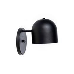 APLIQUE BASE REDONDA CON CABEZAL TIPO BALA NEGRO  E27