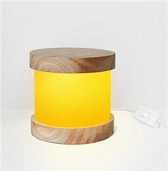 LAMPARA DE MESA LOLO MADERA PARAISO Y POLIPROPILENO AMARILLO E14